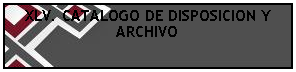 Cuadro de texto: XLV. CATALOGO DE DISPOSICION Y ARCHIVO